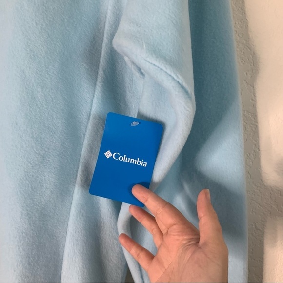 Columbia Mens blue steens mountain half snap fleece sweater M - Picture 8 of 9